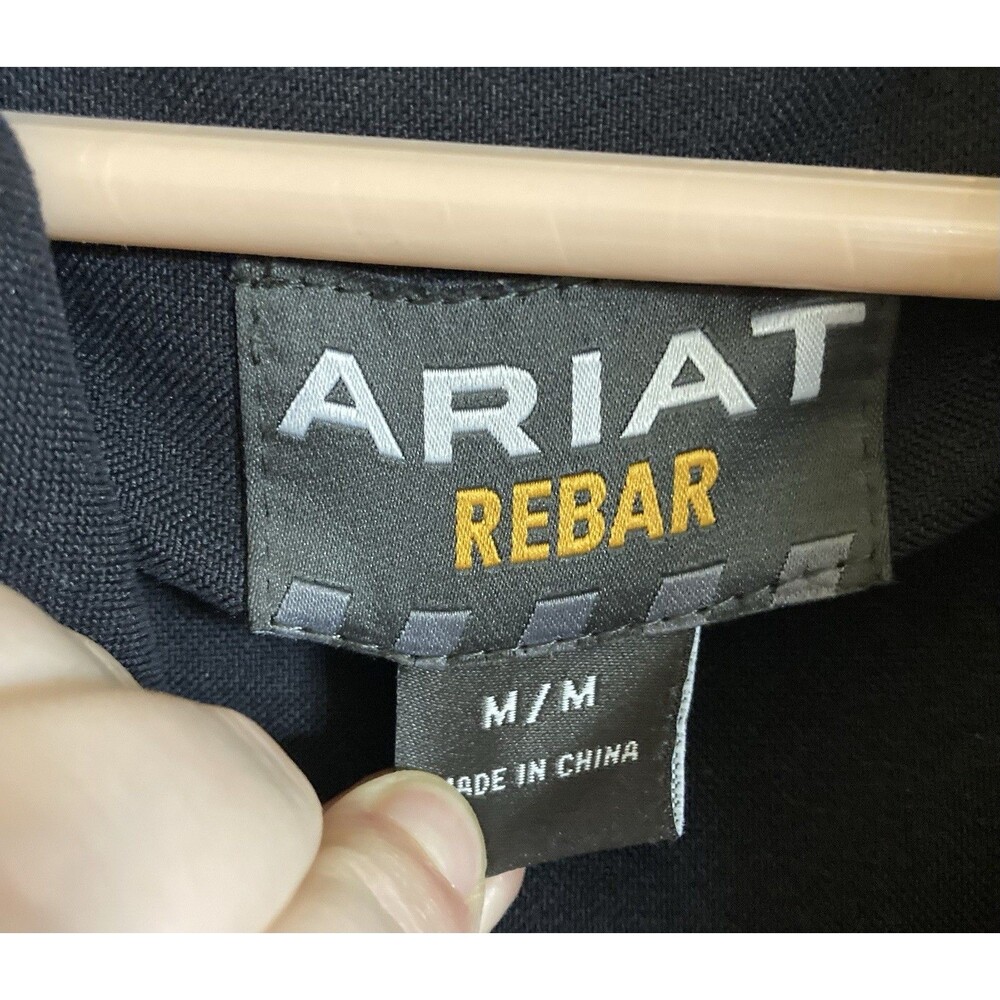 ARIAT men's Rebar Storm Fighter waterproof jacket in black - size medium - Picture 7 of 12